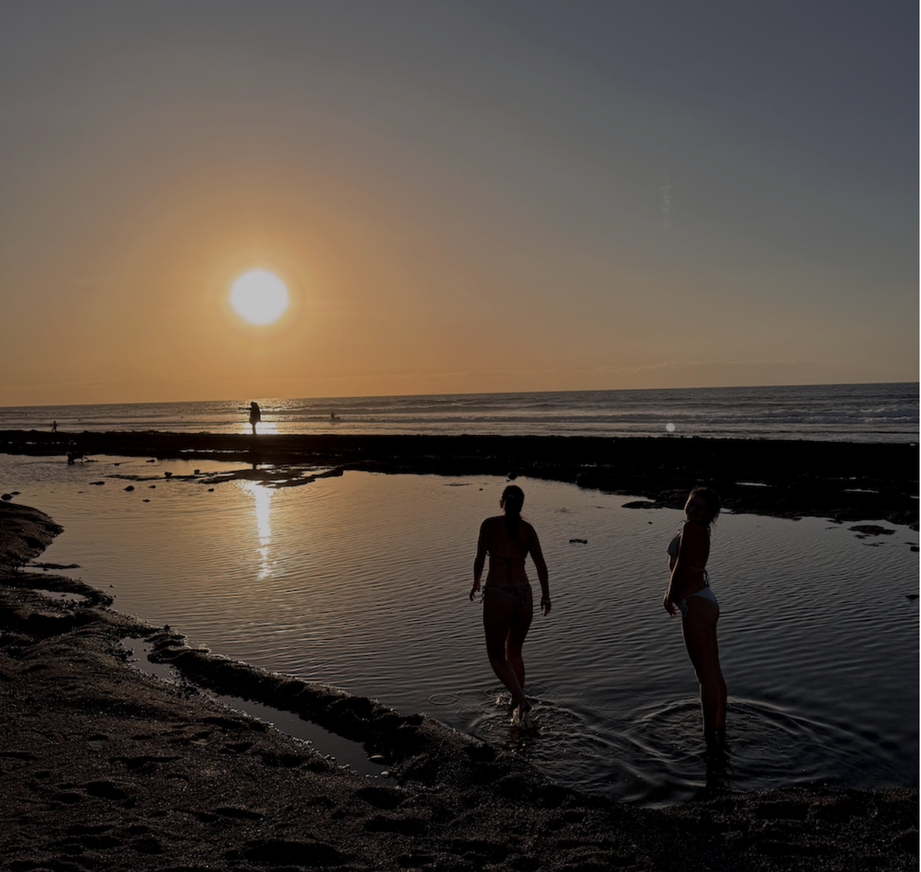 Sunset beach photograph for Somewhere in Between.