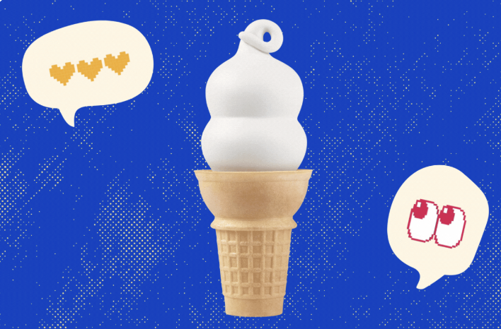 Free cone day graphic.